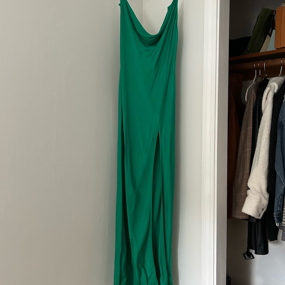 Meshki Green Draped Dress